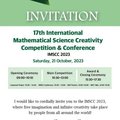 Gold Award of 17th International Mathematical Science Creativity Competition & Conference